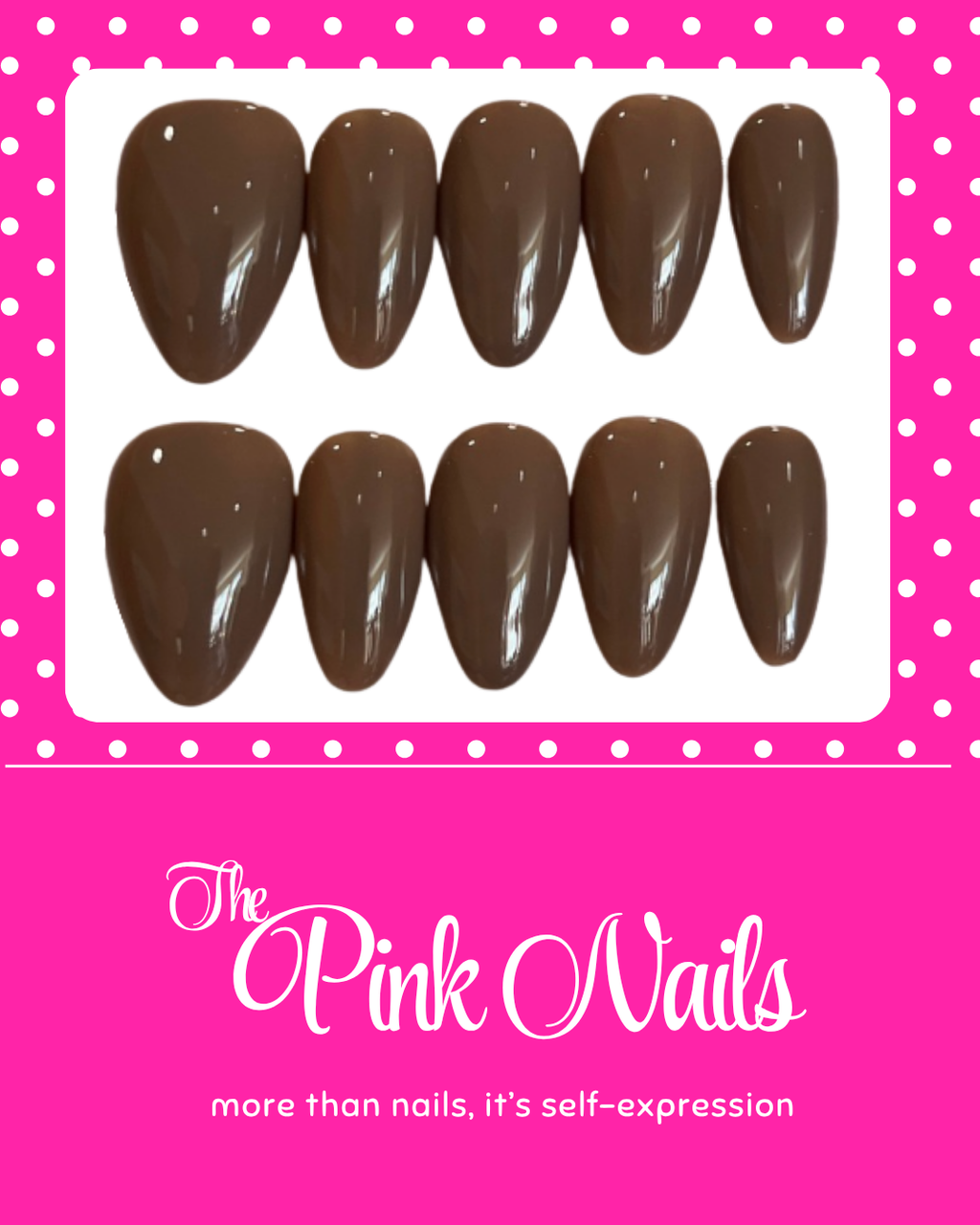 Espresso｜Handcrafted Press-On Nails | The Pink Nails