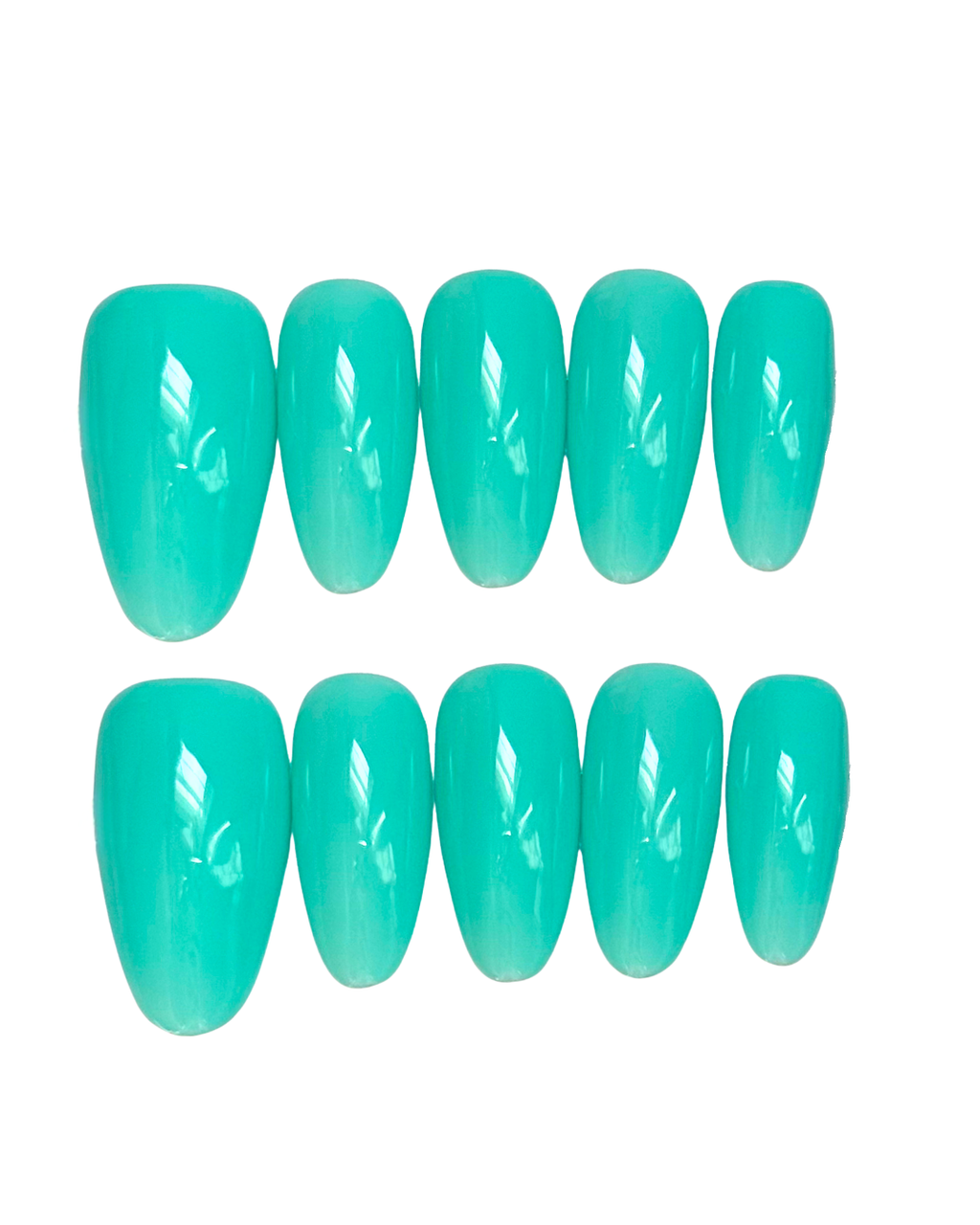 Turquoise ｜Handcrafted Press-On Nails | The Pink Nails