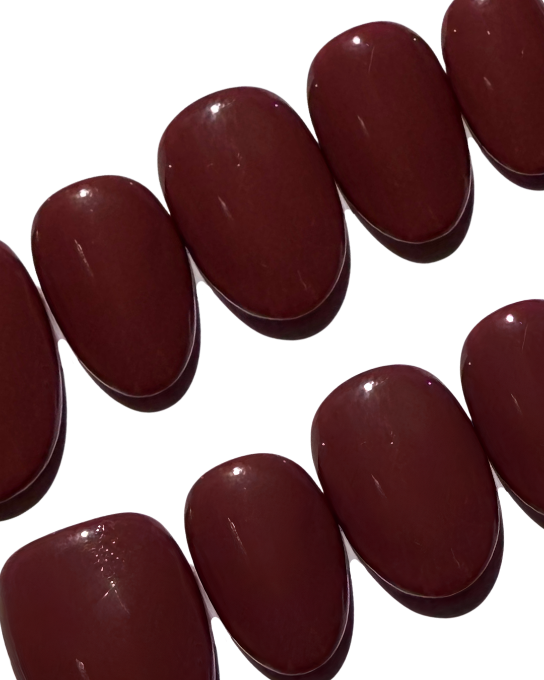 Dark Cherry｜Handcrafted Press-On Nails | The Pink Nails