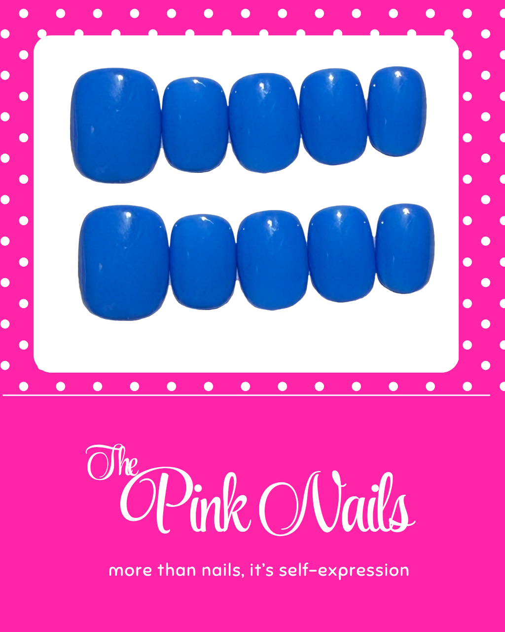 Ocean Blue ｜Handcrafted Press-On Nails | The Pink Nails