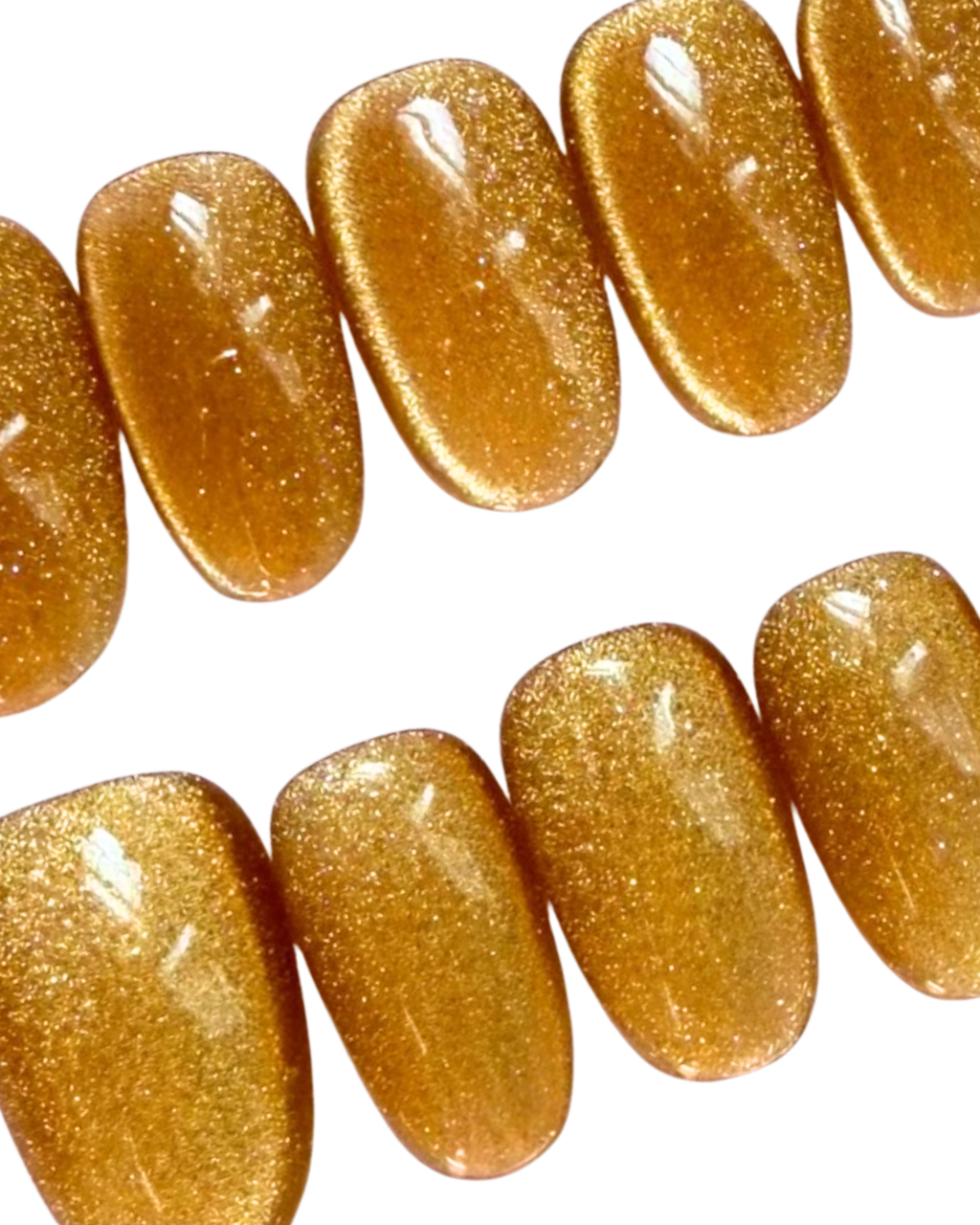 Sunshine Cat Eye Manicure｜Handcrafted Press-On Nails | The Pink Nails