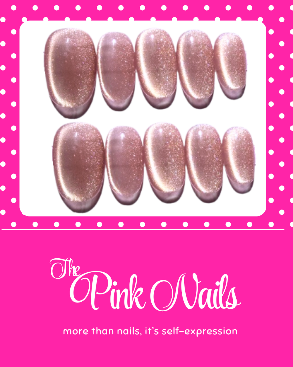 Sakura Pink Cat Eye Manicure｜Handcrafted Press-On Nails | The Pink Nails