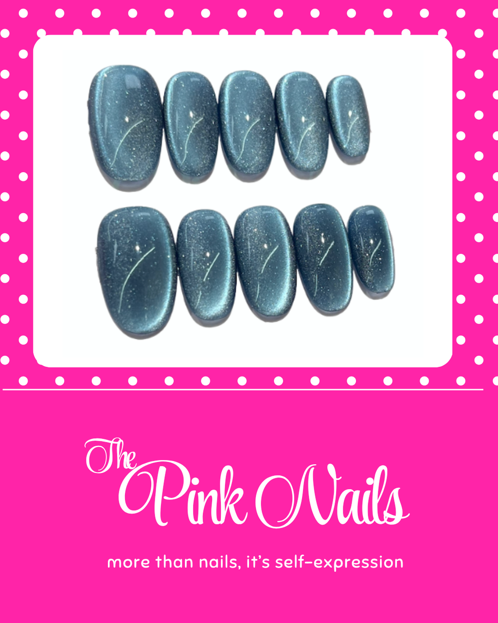 Blue Galaxy｜Handcrafted Press-On Nails | The Pink Nails