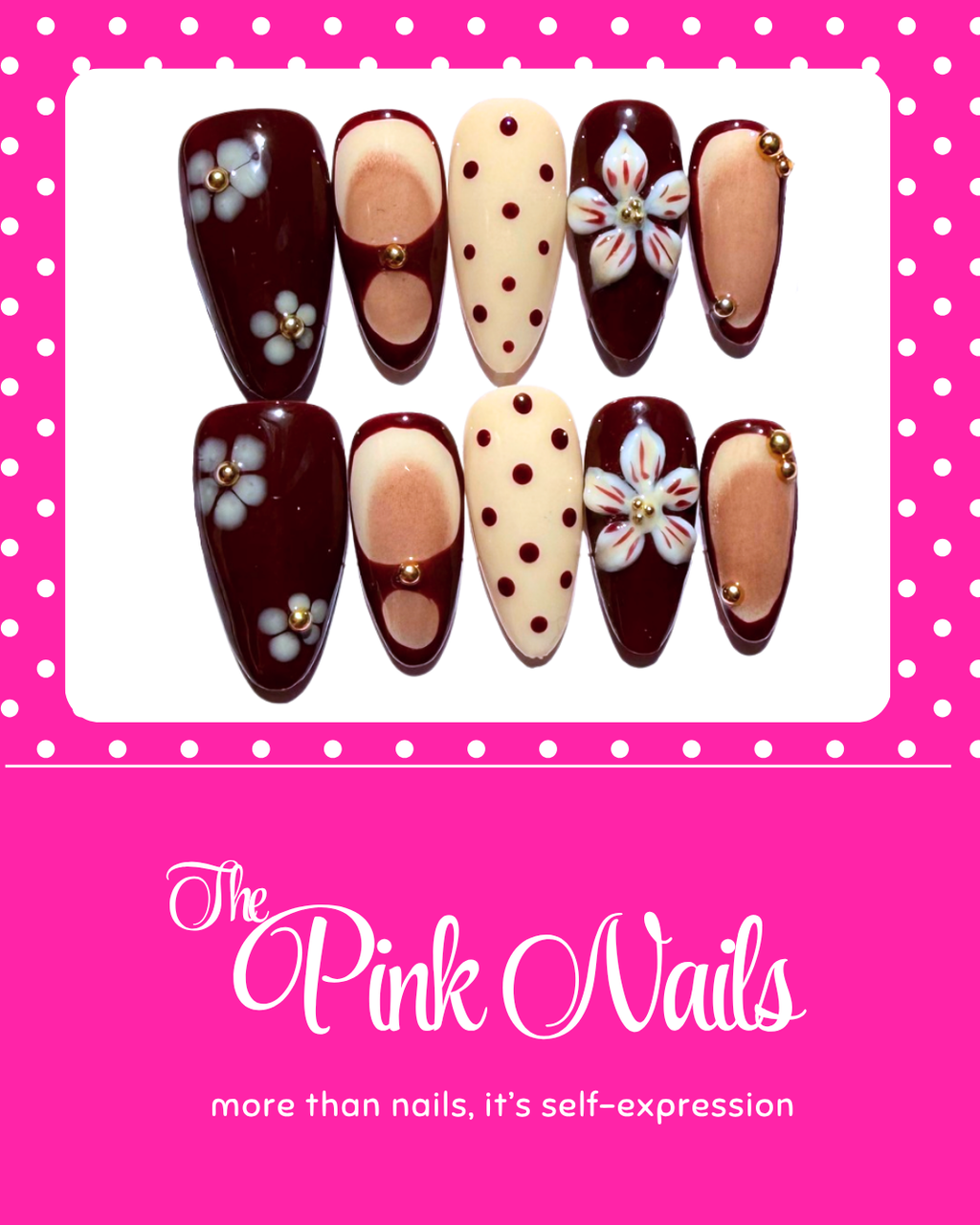 Mocha Dreams ｜ Handcrafted Press-On Nails | The Pink Nails