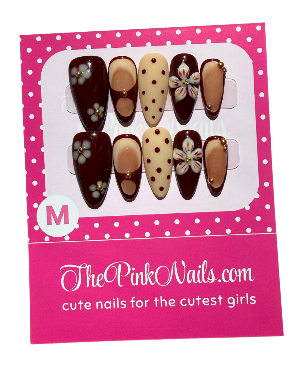 Mocha Dreams ｜ Handcrafted Press-On Nails | The Pink Nails