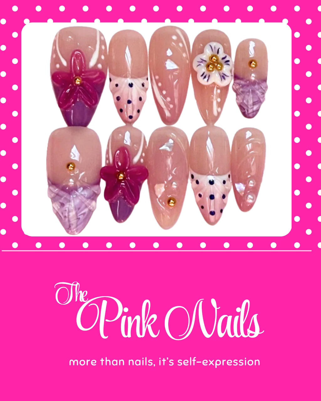 Passion Fruit Pretty｜Handcrafted Press-On Nails | The Pink Nails