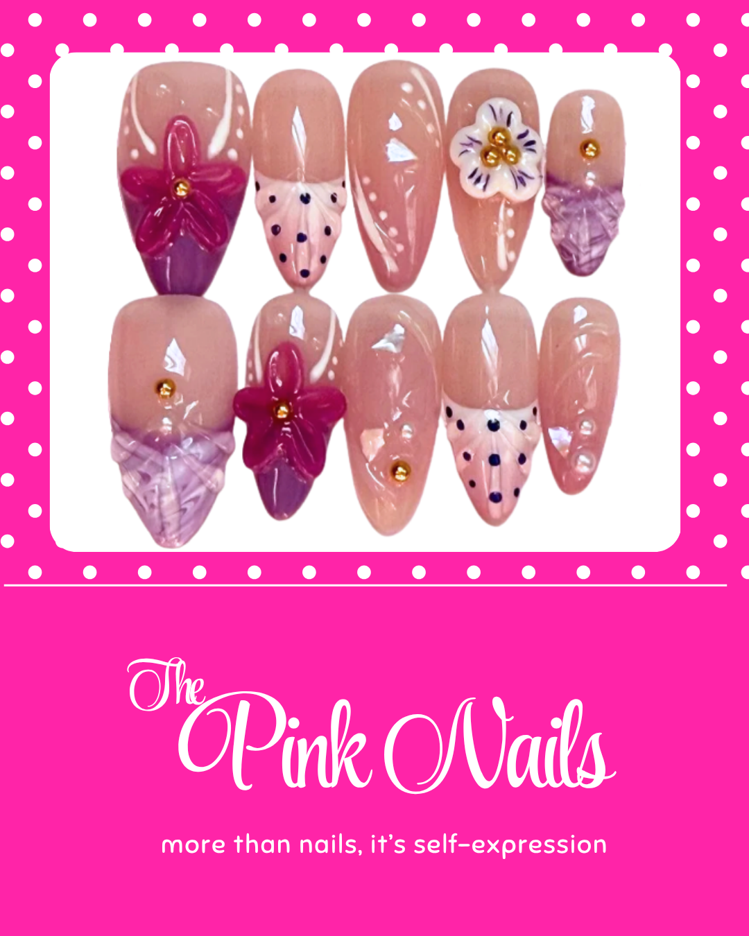 Passion Fruit Pretty｜Handcrafted Press-On Nails | The Pink Nails