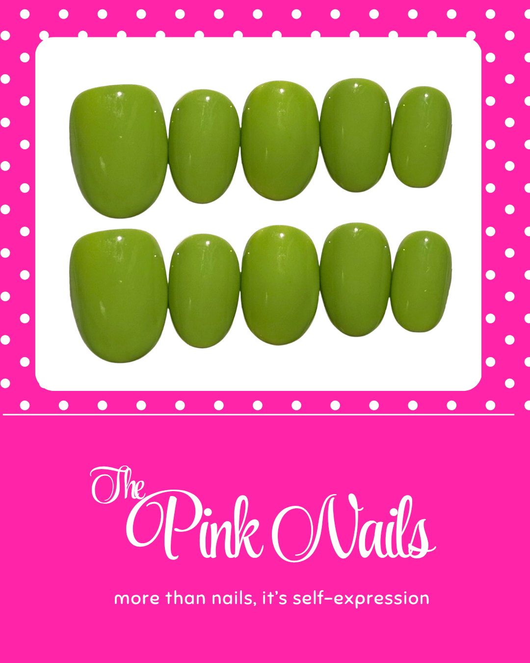 Forest Green ｜Handcrafted Press-On Nails | The Pink Nails