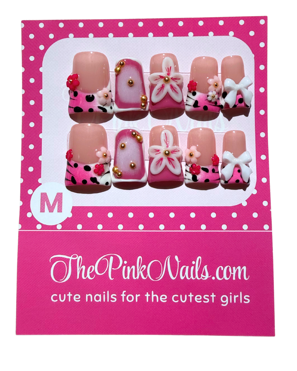 Hot Kitty｜Handcrafted Press-On Nails | The Pink Nails