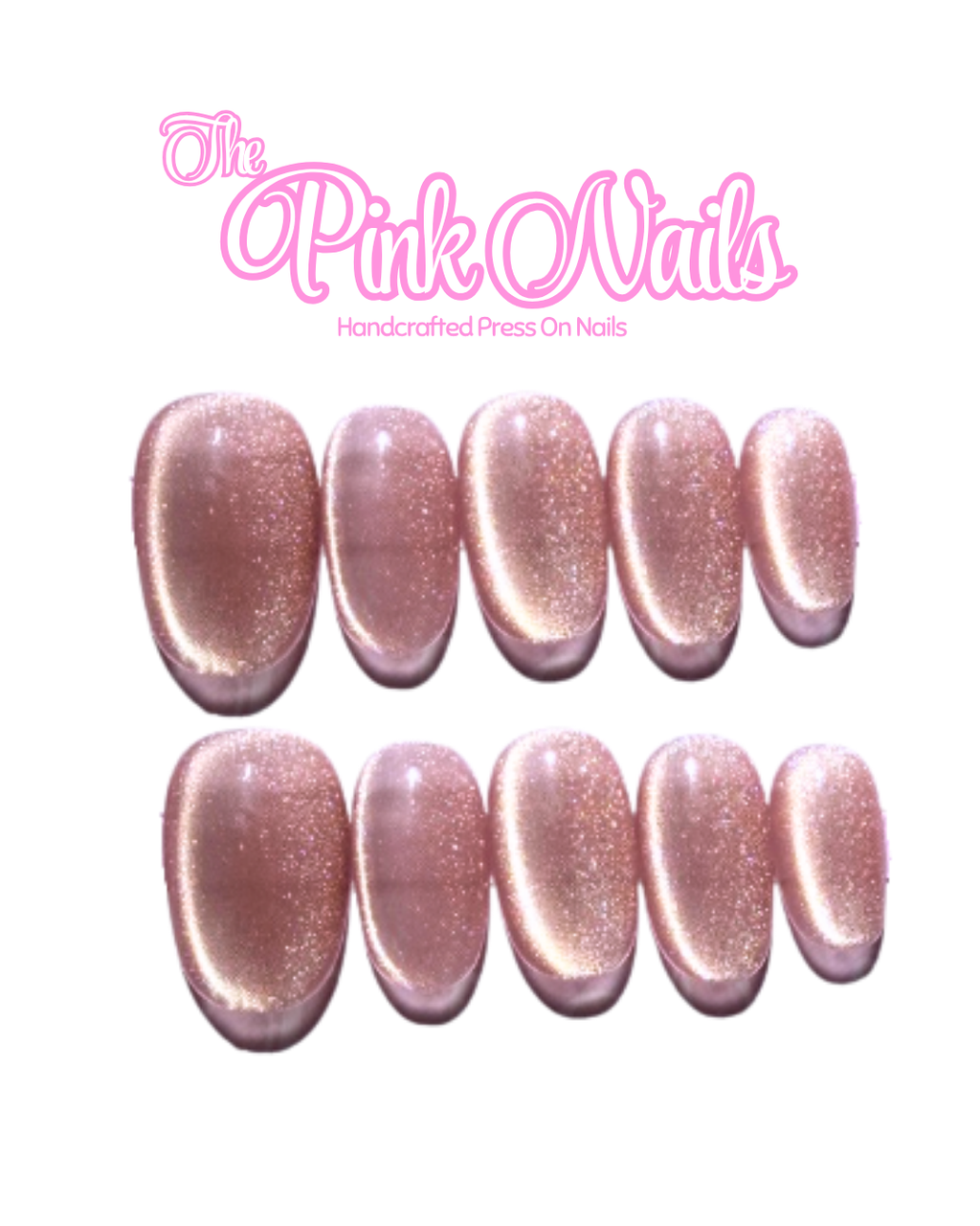 Sakura Pink Cat Eye Manicure｜Handcrafted Press-On Nails | The Pink Nails