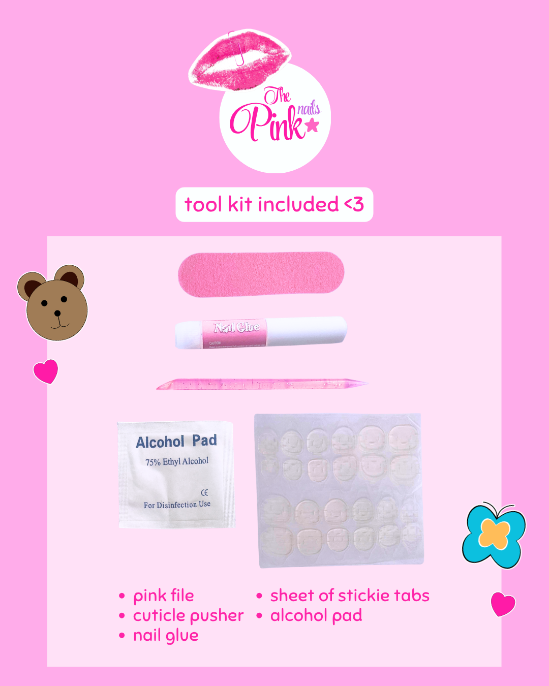 Beach Day｜Handcrafted Press-On Nails | The Pink Nails