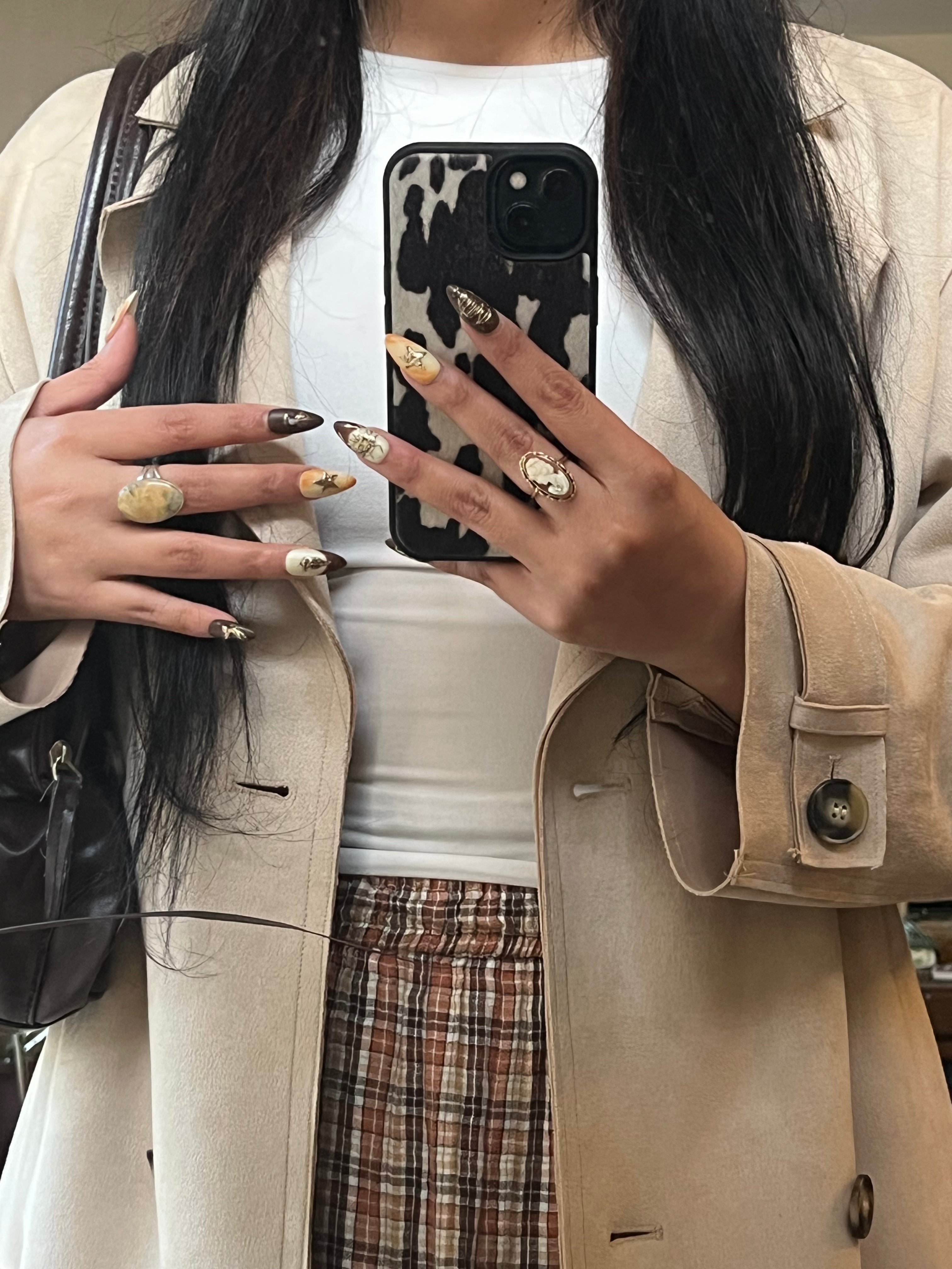 Metallic Beach ｜ Handcrafted Press-On Nails | The Pink Nails