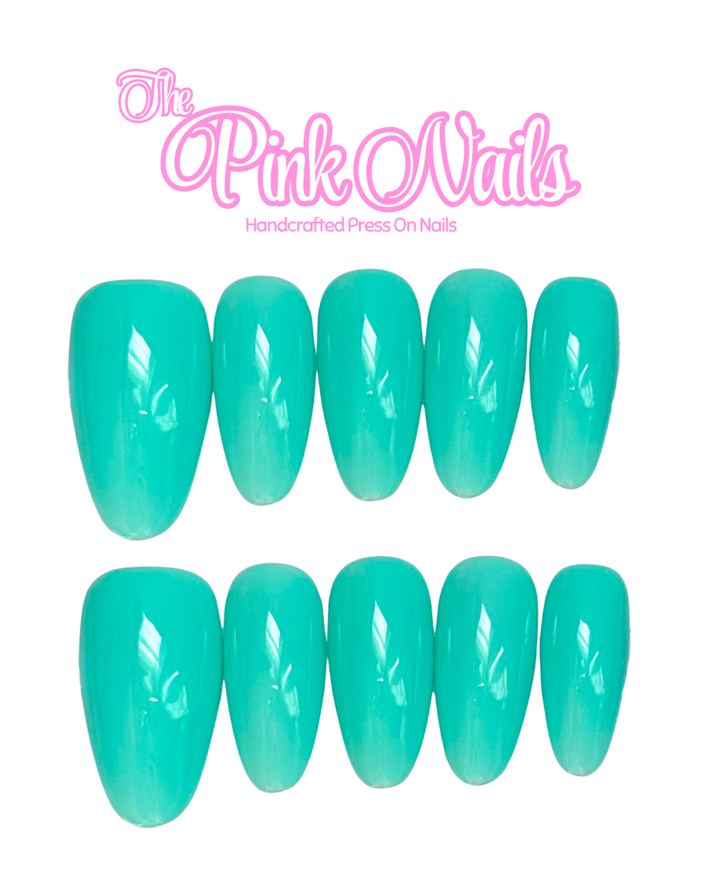 Turquoise ｜Handcrafted Press-On Nails | The Pink Nails