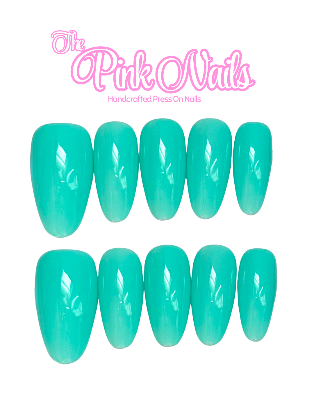 Turquoise ｜Handcrafted Press-On Nails | The Pink Nails