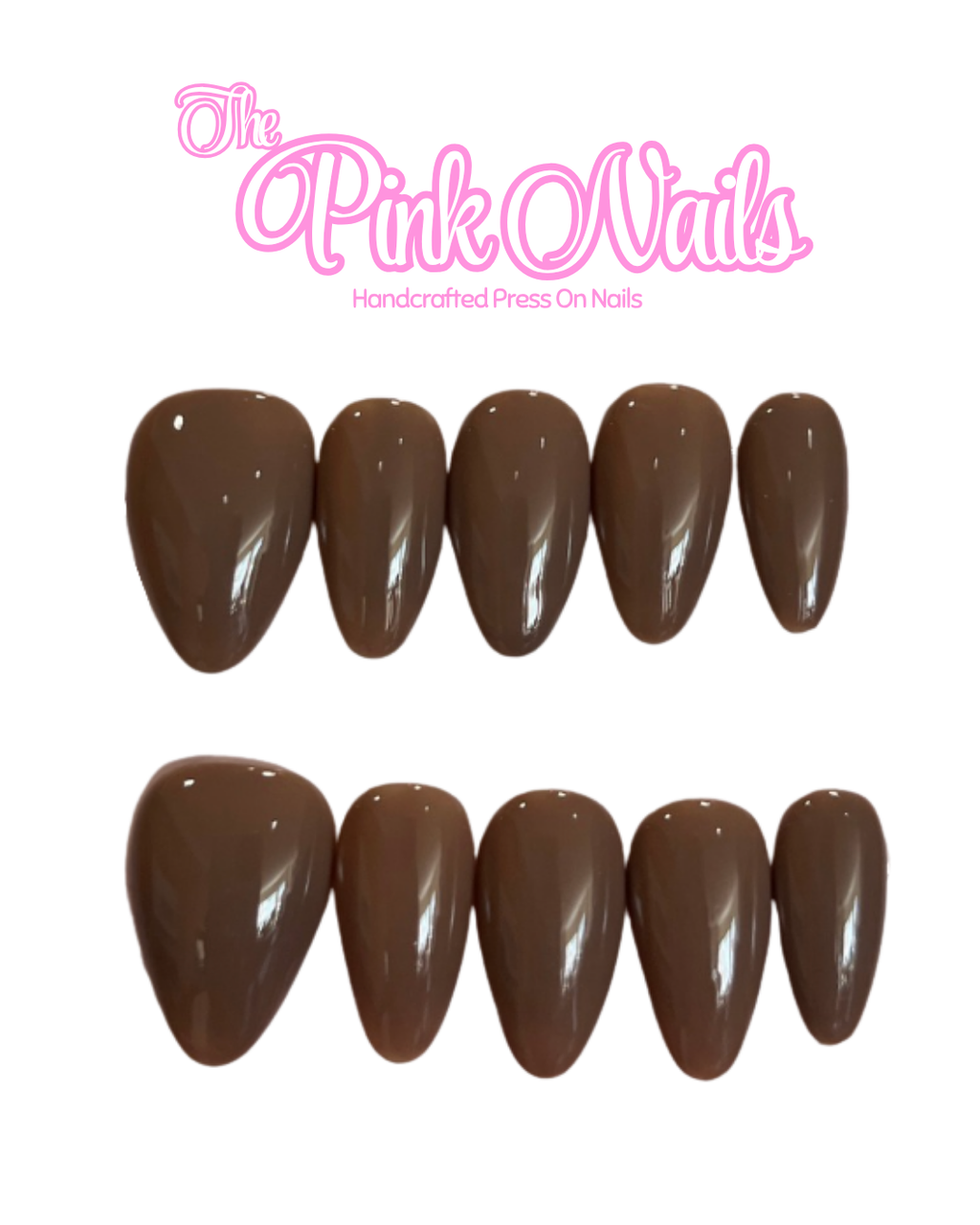 Espresso｜Handcrafted Press-On Nails | The Pink Nails