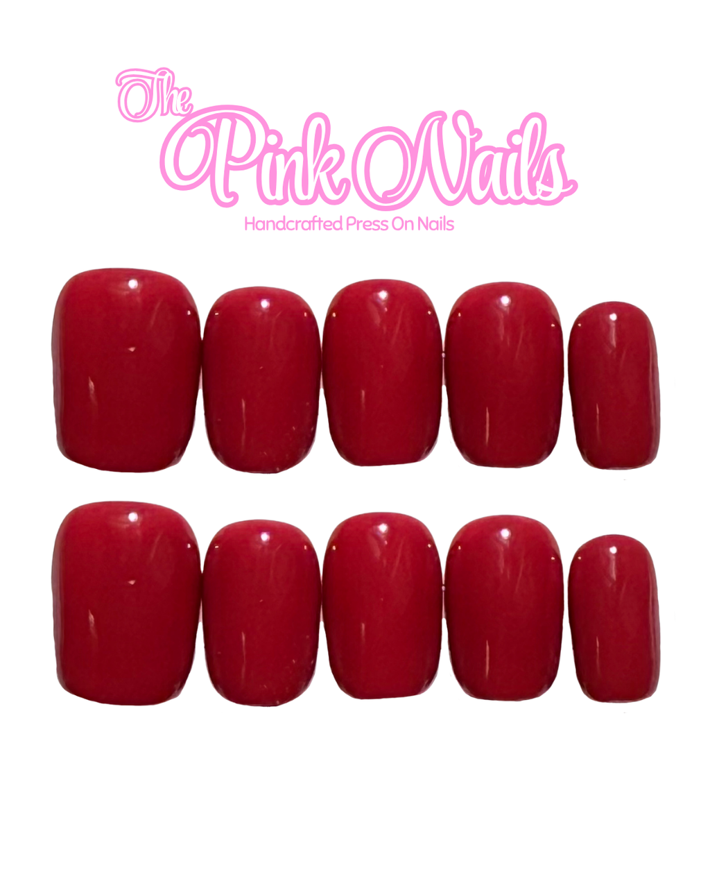 Scarlet ｜Handcrafted Press-On Nails | The Pink Nails