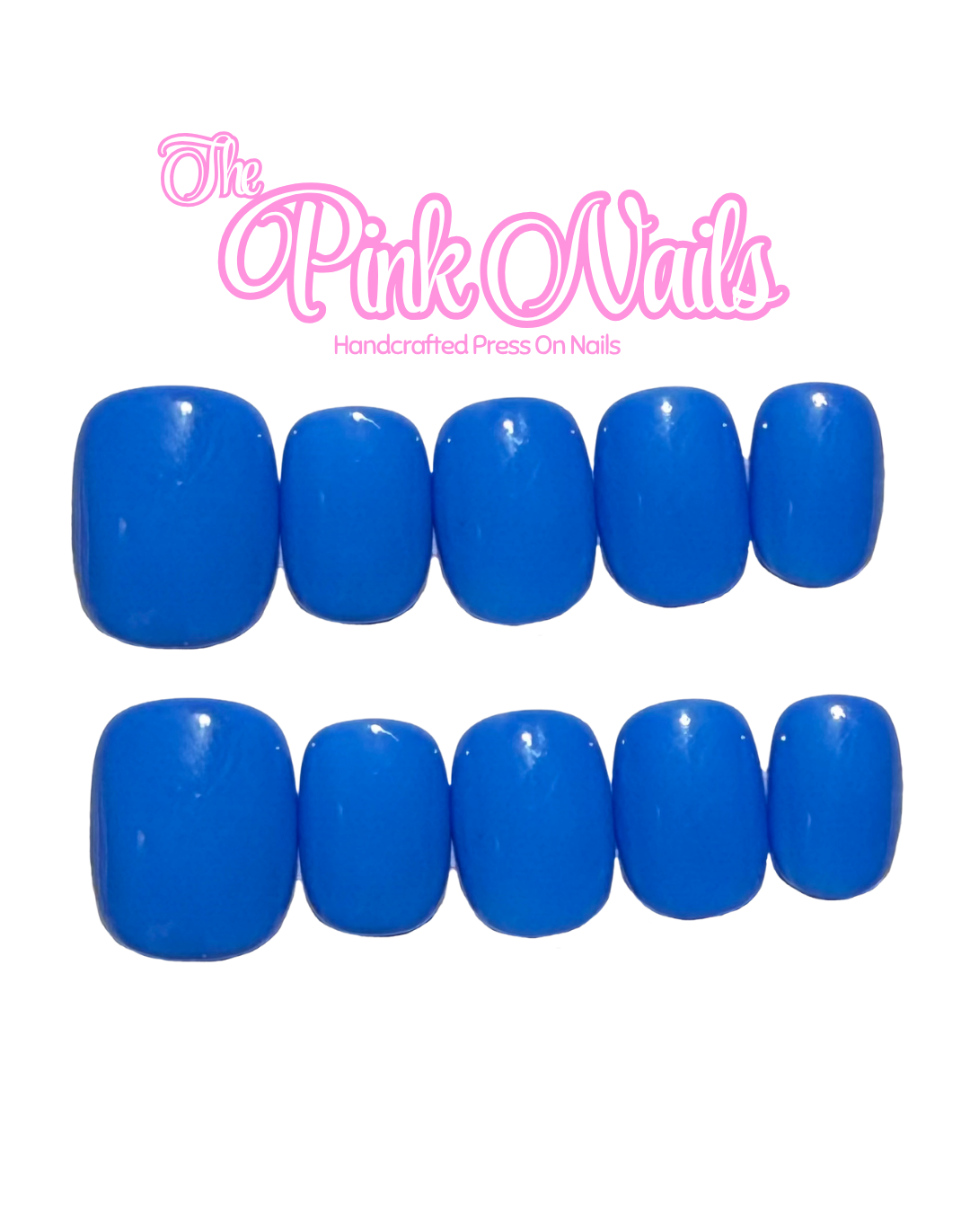 Ocean Blue ｜Handcrafted Press-On Nails | The Pink Nails