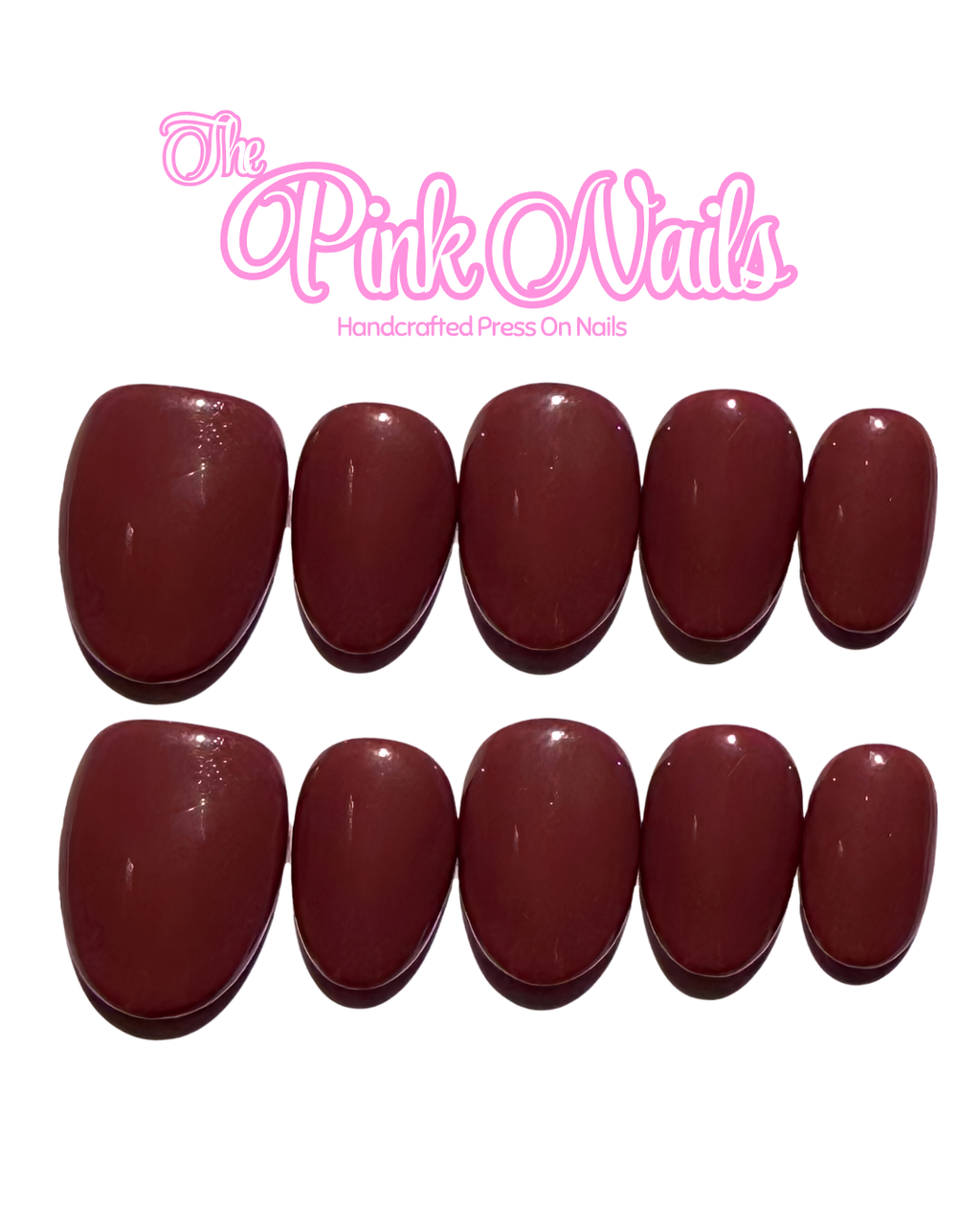 Dark Cherry｜Handcrafted Press-On Nails | The Pink Nails