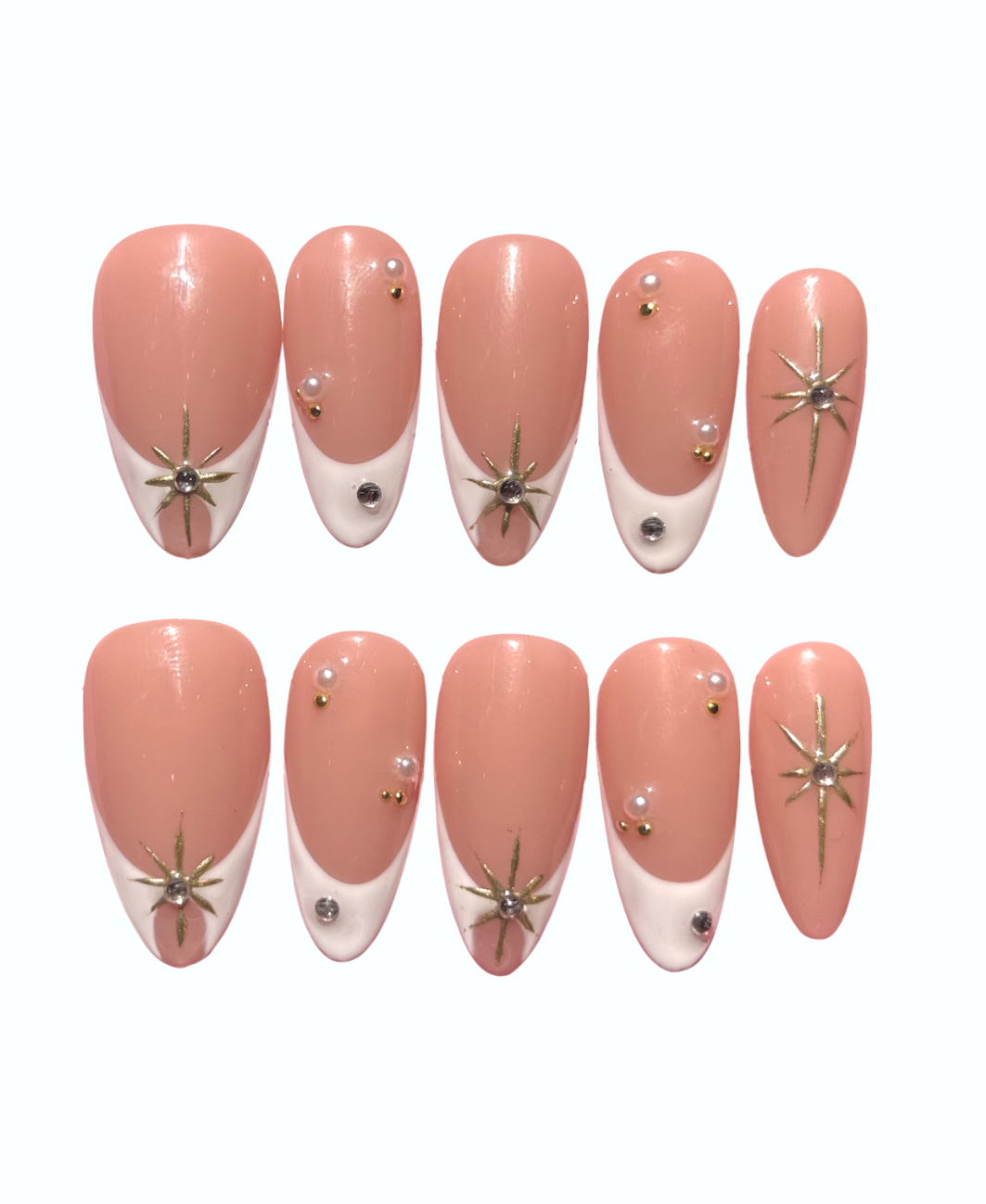 Sparkling Tips ｜ Handcrafted Press-On Nails | The Pink Nails