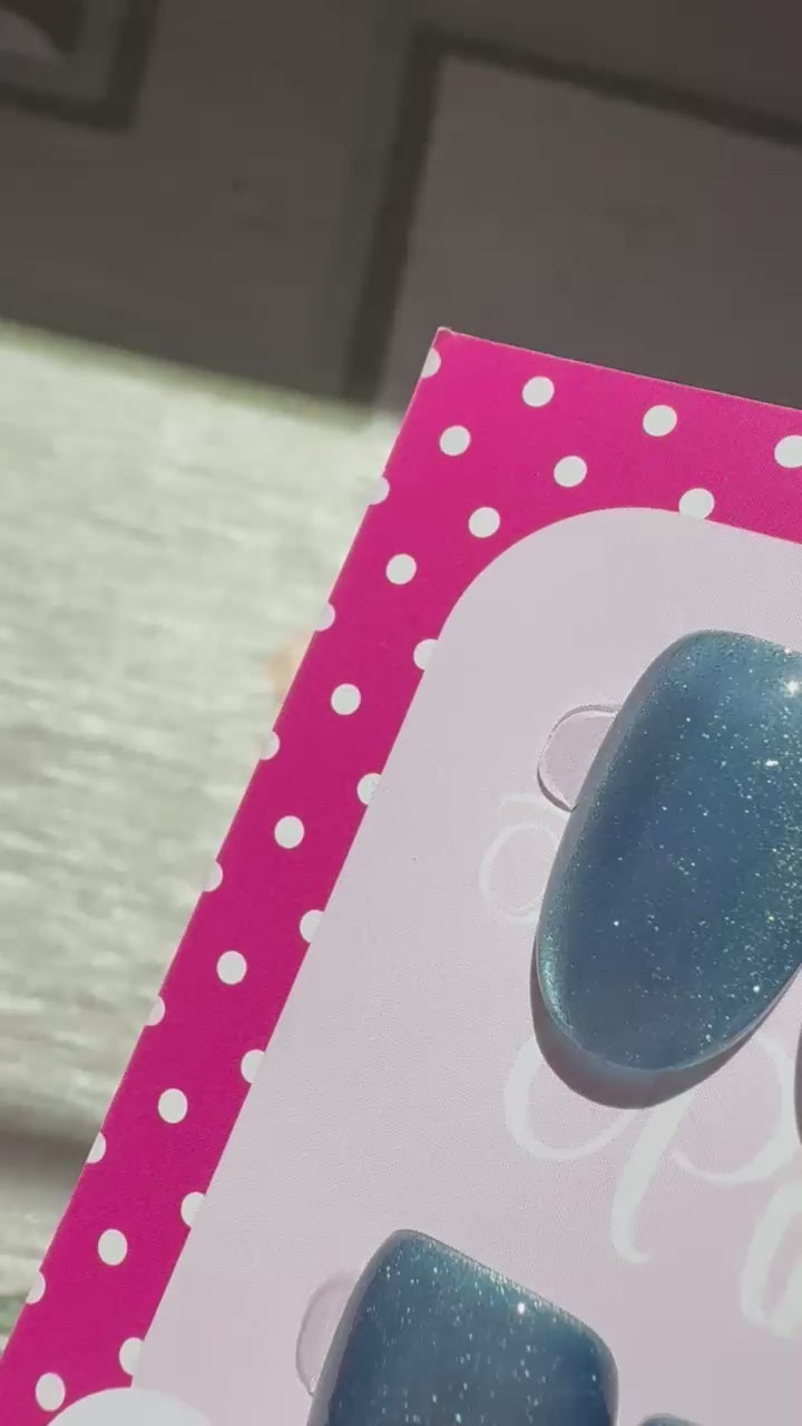 Blue Galaxy｜Handcrafted Press-On Nails | The Pink Nails